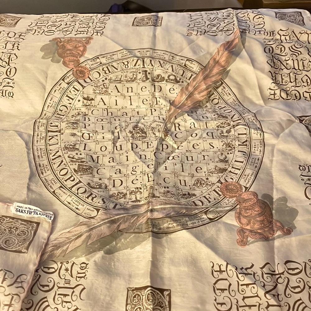 Made in Italy Exclusively for Saks Fifth Ave. Silk Scarf.